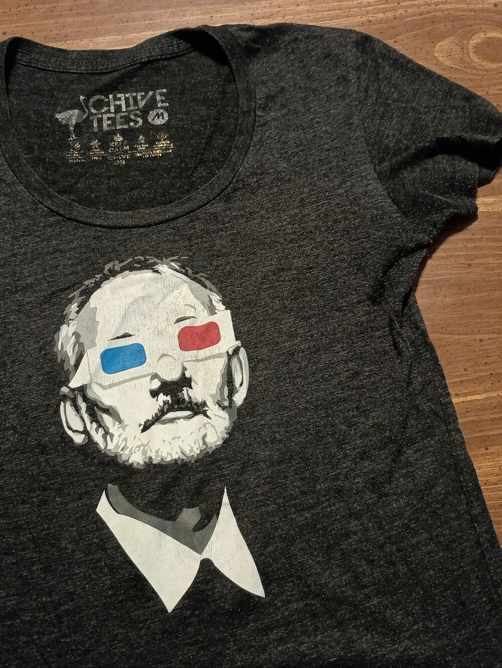 BILL MURRAY CHIVE T-SHIRT - Medium // 3D Glasses fun celebrity tee shirt funny